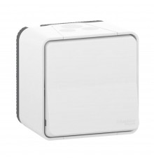 Перемикач одноклавішний Schneider Electric Mureva Style білий IP55 MUR39021