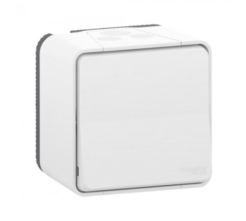 Перемикач одноклавішний Schneider Electric Mureva Style білий IP55 MUR39021 Перемикач одноклавішний Schneider Electric Mureva Style білий IP55 MUR39021