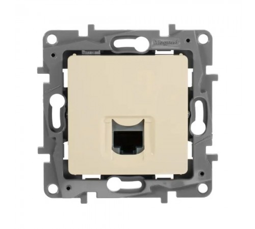 Розетка комп'ютерна Legrand Etika RJ45 Cat.5е UTP слонова кістка 672341 Розетка комп'ютерна Legrand Etika RJ45 Cat.5е UTP слонова кістка 672341