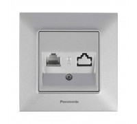 Розетка комп'ютерна Panasonic Arkedia Slim срібна RJ45 CAT5e WNTC04042SL-UA
