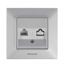Розетка комп'ютерна Panasonic Arkedia Slim срібна RJ45 CAT5e WNTC04042SL-UA