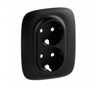 Legrand Valena ALLURE Накладка розетки 2х2К+З Антрацит 754958