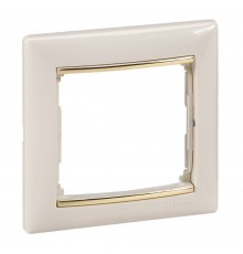 Legrand Valena Classic Рамка 1 пост Слонова кістка золотий штрих 774151