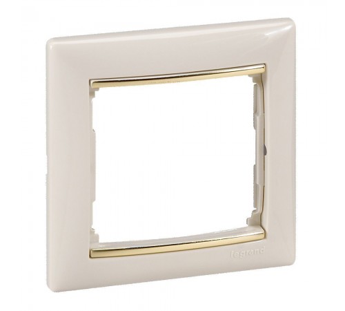Legrand Valena Classic Рамка 1 пост Слонова кістка золотий штрих 774151