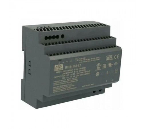 Блок живлення MEAN WELL 12В 135.6Вт HDR-150-12 Блок живлення MEAN WELL 12В 135.6Вт HDR-150-12