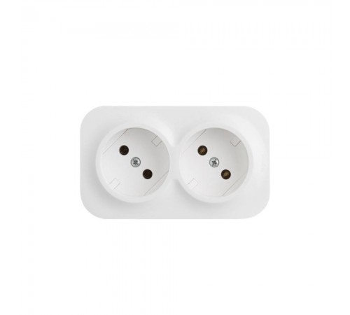 Legrand FORIX Розетка 2x2к без шторок, зібрана, колір Білий 782431