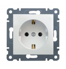 Розетка HAGER Lumina з заземленням біла WL1050