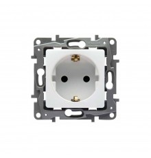 Legrand ETIKA Розетка 2К+З зі шторками Білий 672222