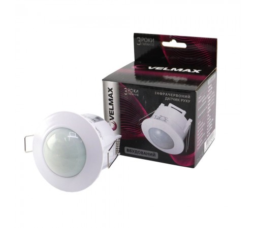 Датчик руху Velmax інфрачервоний V-IMS-ST41 AC220-240V 29-22-40 Датчик руху Velmax інфрачервоний V-IMS-ST41 AC220-240V 29-22-40