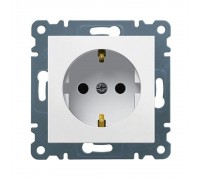 HAGER Lumina Розетка з з/к з захистом контактів білий WL1060