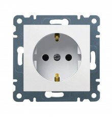 HAGER Lumina Розетка з з/к з захистом контактів білий WL1060