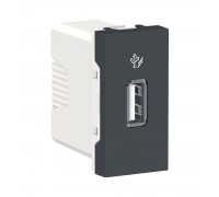 Розетка USB Schneider Electric Unica New 1 модуль антрацит NU342854