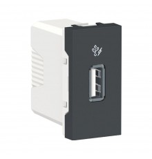 Розетка USB Schneider Electric Unica New 1 модуль антрацит NU342854