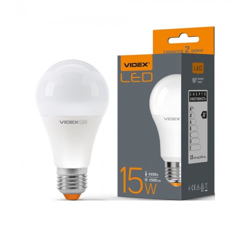 LED лампа VIDEX A65e 15W E27 4100K VL-A65e-15274 LED лампа VIDEX A65e 15W E27 4100K VL-A65e-15274