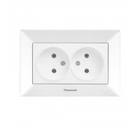 Розетка Panasonic Arkedia Slim подвійна, біла WNTC02042WH-UA