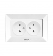 Розетка Panasonic Arkedia Slim подвійна, біла WNTC02042WH-UA
