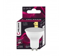 Лампа LED Velmax V-MR16 6W 220V GU10 3000К 540Lm. лінза 21-14-73