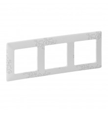 Рамка Legrand Valena Life ел грей 3-кратна 754123