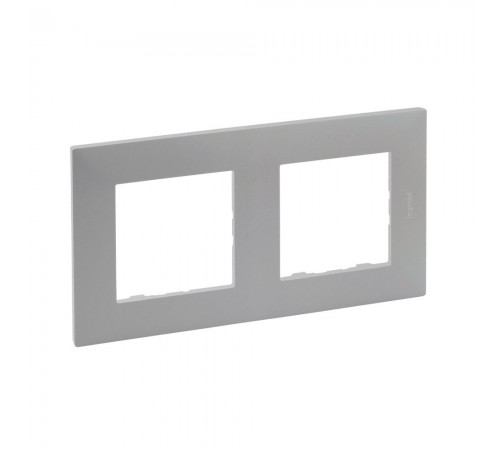 Рамка Legrand Niloe Step алюміній 2-кратна 863392 Рамка Legrand Niloe Step алюміній 2-кратна 863392