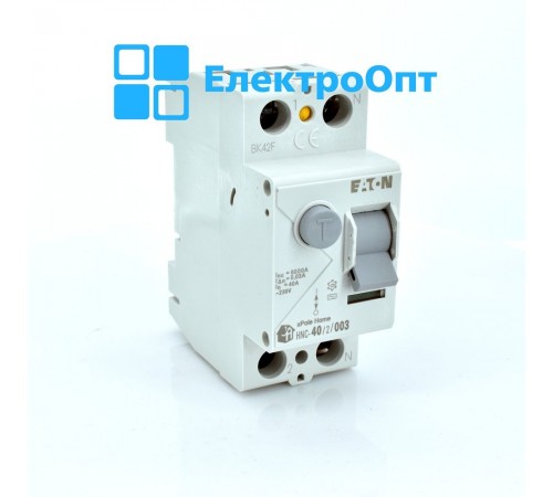 ПЗВ - Пристрій Захисного Відключення EATON AC 2p 30mA тип AC HNC-40/2/003