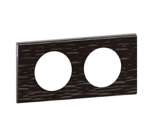 Legrand CELIANE Рамка 2 пости Corian чорний рифлений 69022 Legrand CELIANE Рамка 2 пости Corian чорний рифлений 69022