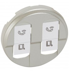 Legrand CELIANE Панель розетки 2 x RJ45 кат.6 (для UTP/FTP/SFTP) Титан 68552