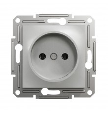 Розетка Schneider Electric Asfora алюминій без заземлення внутрішня EPH3000161