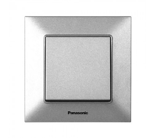 Вимикач Panasonic Arkedia Slim срібний одноклавішний WNTC00012SL-UA