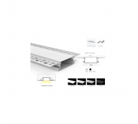 Профіль алюмінієвий для LED стрічки RISHANG 3м LP-SPL083 12561