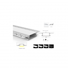 Профіль алюмінієвий для LED стрічки RISHANG 3м LP-SPL083 12561