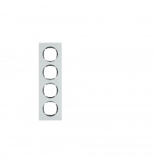 BERKER R.8 Рамка 4Х скло-пол.білий 10142609
