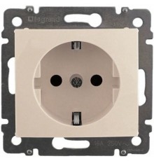 Legrand Valena Classic Розетка 2К+З з автоматичними клемами зі шторками Слонова кістка 774122