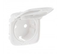 Накладка розетки Legrand Valena ALLURE 2К+З з кришкою білий 754845