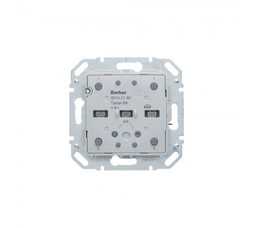 BERKER S.1/B.x механізм Вимикач модульний 2-клавішний KNX-TP+EASY з шинним зєднувачем зєднувачем 80142180