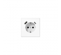 JUNG LSx-механізм Розетка SCHUKO® з USB-інтерфейсом білий LS1520-15CAWW