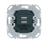 Механізм USB розетки Berker подвійна антрацит 260205