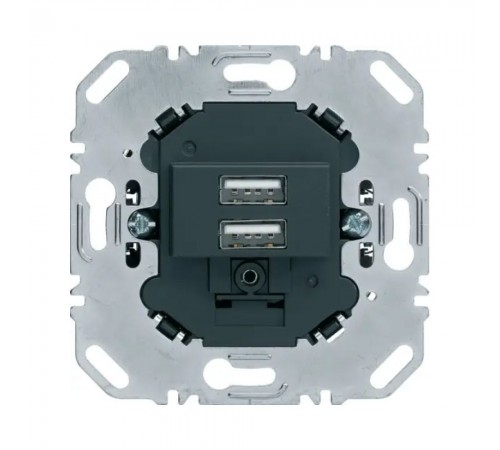 Механізм USB розетки Berker подвійна антрацит 260205 Механізм USB розетки Berker подвійна антрацит 260205