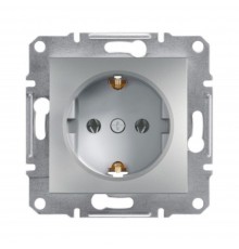 Розетка Schneider Electric Asfora сталь з заземленням внутрішня EPH2900162
