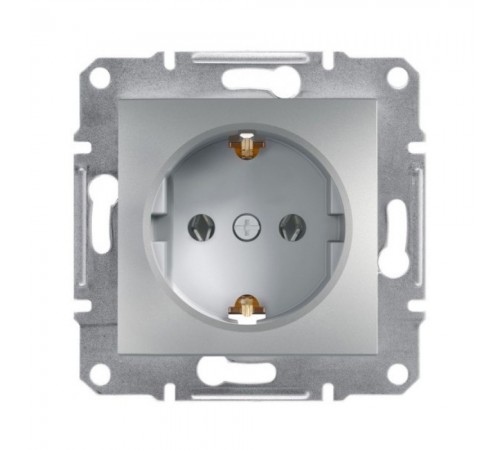 Розетка Schneider Electric Asfora сталь з заземленням внутрішня EPH2900162 Розетка Schneider Electric Asfora сталь з заземленням внутрішня EPH2900162
