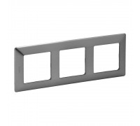 Legrand Valena LIFE Рамка 3 пости Сталь 754153