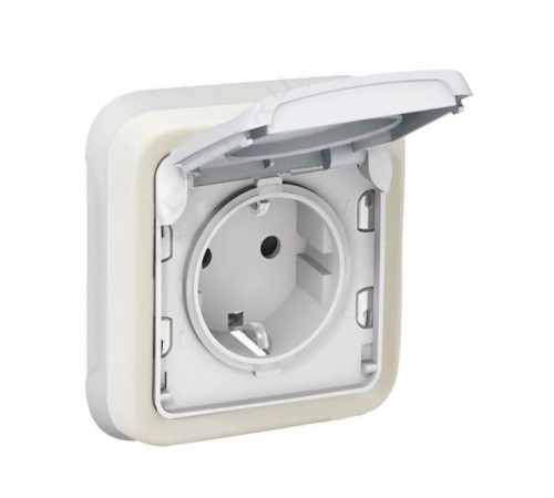 Legrand Plexo Механізм розетки електричної 16А 2К+З IP55 IK07 кришкою гвинтові зажими німецький стандарт Білий 069639 Legrand Plexo Механізм розетки електричної 16А 2К+З IP55 IK07 кришкою гвинтові зажими німецький стандарт Білий 069639