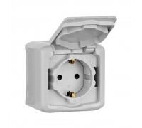 Розетка Legrand Forix 2К+З зі шторками IP44 білий 782373