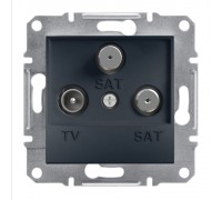 Schneider ASFORA РОЗЕТКА TV-SAT-SAT КІНЦЕВА антрацит EPH3600171