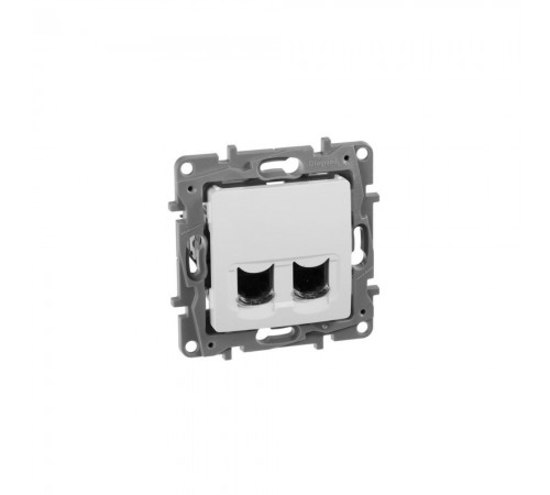 Legrand ETIKA Розетка 2хRJ45 Кат.5е UTP Білий 672255 Legrand ETIKA Розетка 2хRJ45 Кат.5е UTP Білий 672255