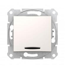 Вимикач Schneider Electric Sedna кремовий одноклавішний внутрішній з підсвіткою SDN1400123