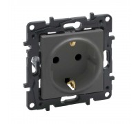 Розетка Legrand Niloe Step сталь 2к+З 863421