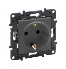 Розетка Legrand Niloe Step сталь 2к+З 863421