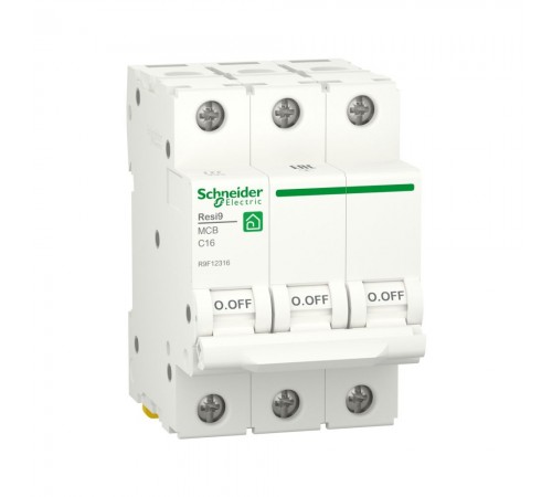 Автоматичний вимикач Schneider Electric Resi 9 С 3p 16A R9F12316 Автоматичний вимикач Schneider Electric Resi 9 С 3p 16A R9F12316