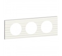 Legrand CELIANE Рамка 3 пости Corian білий рельєф 69013
