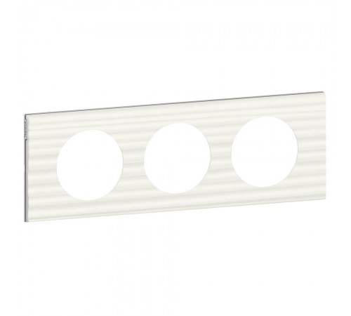 Legrand CELIANE Рамка 3 пости Corian білий рельєф 69013 Legrand CELIANE Рамка 3 пости Corian білий рельєф 69013